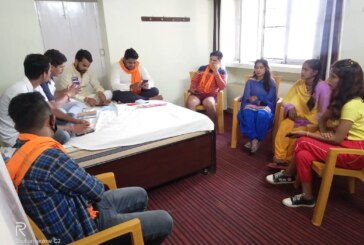अखिल भारतीय विद्यार्थी परिषद नागनाथ पोखरी इकाई में सदस्यता अभियान
