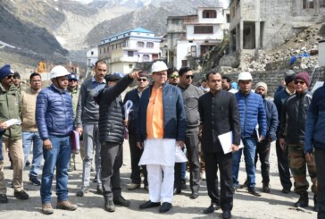 मुख्यमंत्री श्री पुष्कर सिंह धामी ने केदारनाथ धाम में हो रहे निर्माण कार्यों एवं आगमी यात्रा संबंधित तैयारियों का स्थलीय निरीक्षण किया