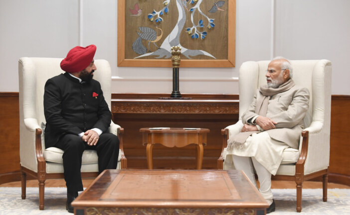 राज्यपाल गुरमीत सिंह ने की नई दिल्ली में प्रधानमंत्री नरेंद्र मोदी के साथ शिष्टाचार भेंट  
