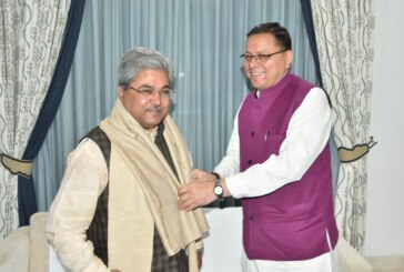  मुख्यमंत्री श्री पुष्कर सिंह धामी से भाजपा के प्रदेश प्रभारी श्री दुष्यंत गौतम ने भेंट की