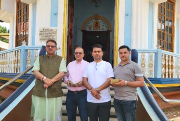 गोवा में मंत्री जोशी ने भगवान शिव को समर्पित मंगेश मंदिर पहुंचकर की पूजा अर्चना